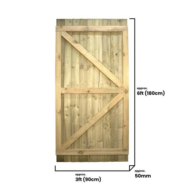 [rackhams variation] gate feather edge fully framed flat top [h.1800 x w.options] 7