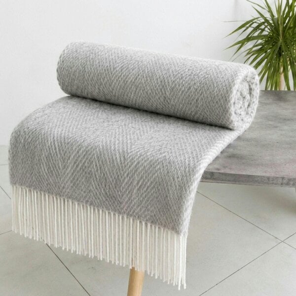 Rapport Faux Mohair Throw Blanket 150x200cm - Grey
