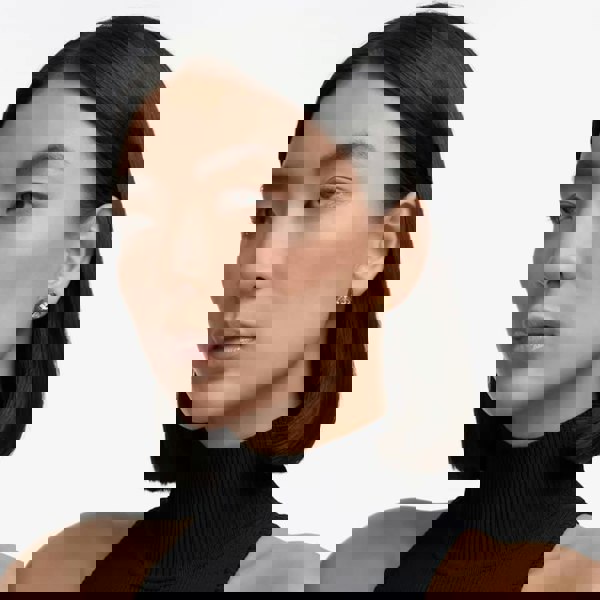 Swarovski Chroma Gold Tone Plated Yellow Crystal Stud Earrings 5613680