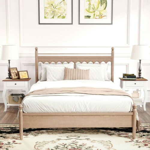 Wyld Haus Rifipa White Set Of 2 French Style Bedside Tables With Drawer And Open Shelf