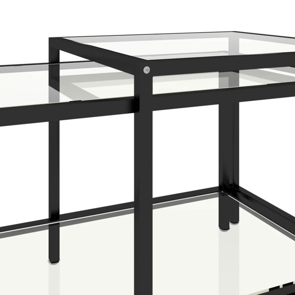 Berkfield Tea Tables 2 pcs Tempered Glass Transparent