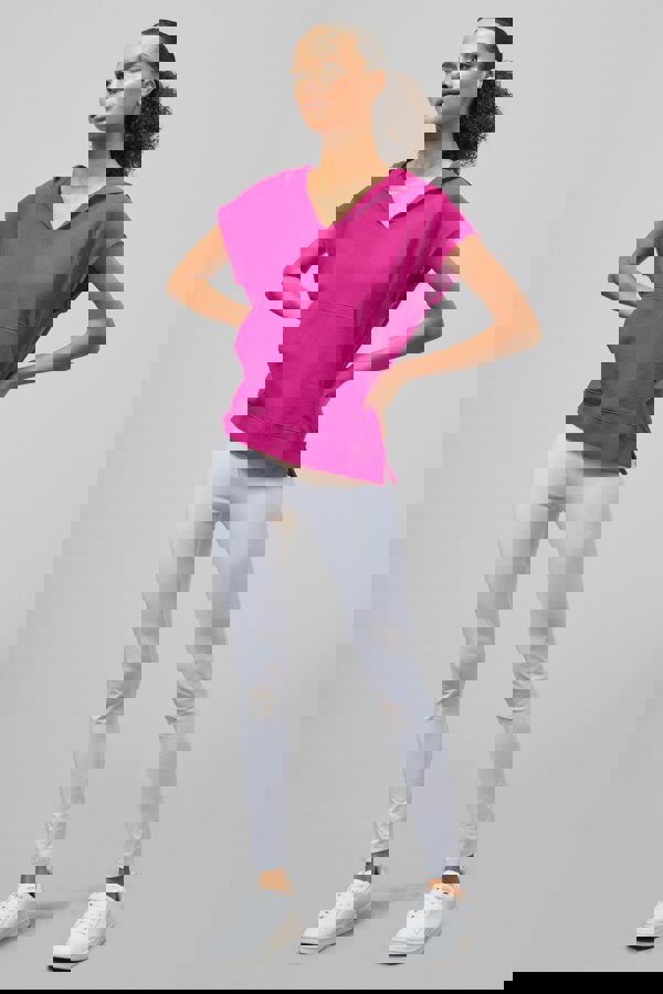 ENORSIA Sleeveless Raw Edge Hoodie