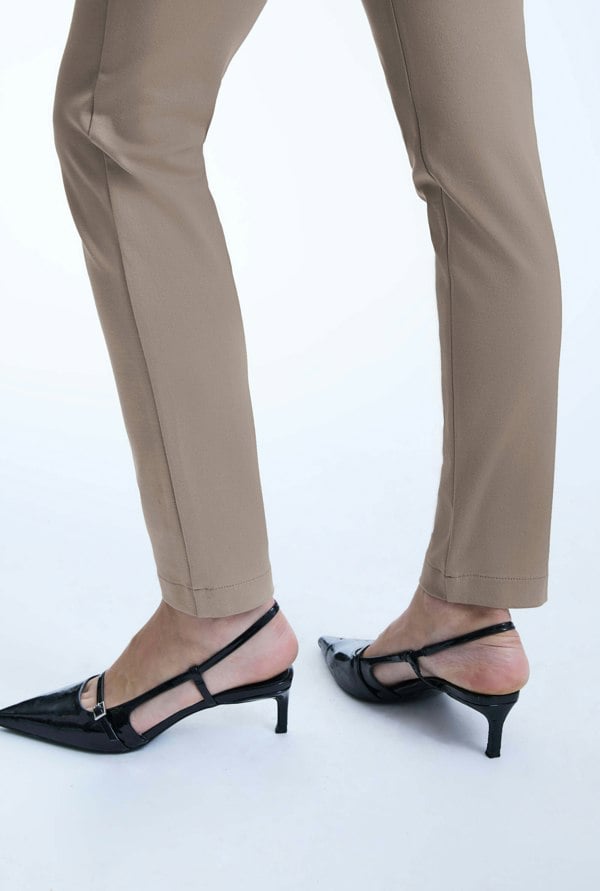 James Lakeland Beige Cigarette Trousers