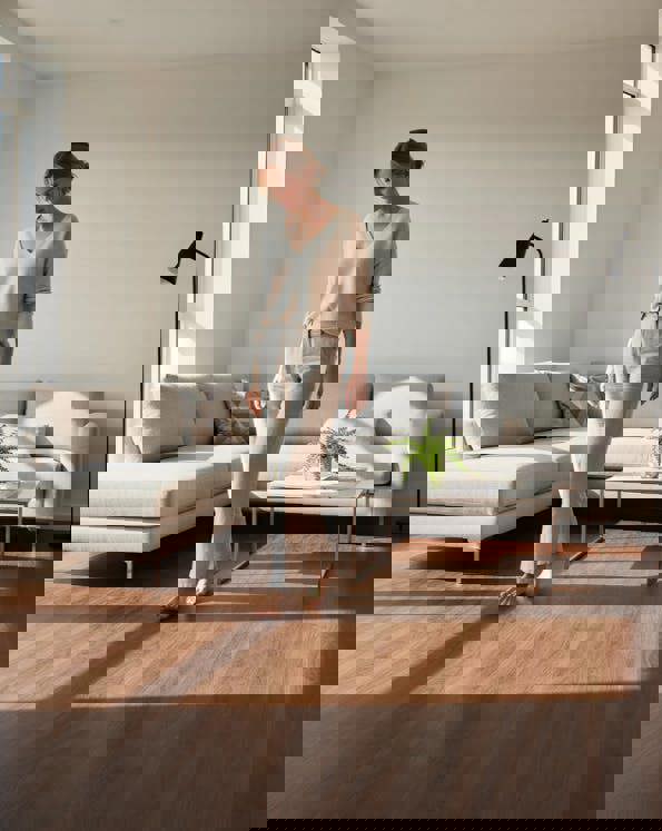 ANYHOUZ Vinyl Floor Tile 40x300cm Dark Brown Wood Grain Waterproof