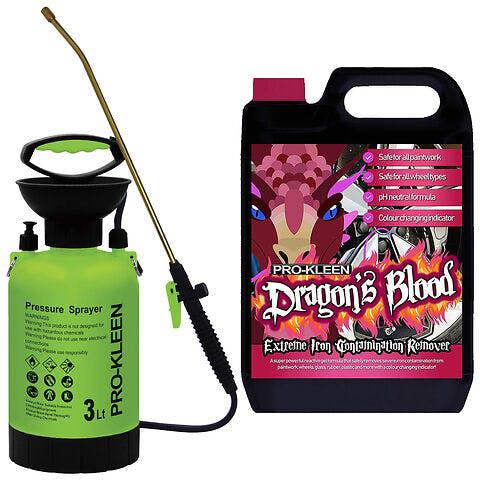 ProKleen Pro-Kleen 3L Pump Sprayer with 5L Pro-Kleen Dragons Blood For all Wheel Types, Paintwork & Glass