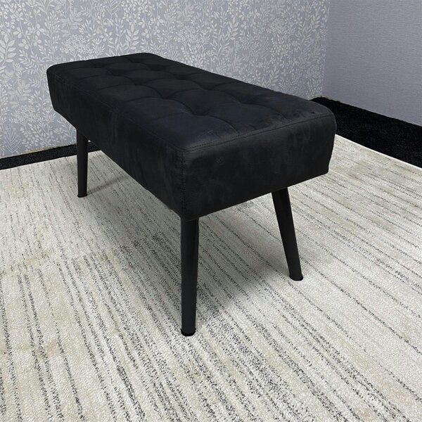 Kosy Koala Modern Arrow Design Dining Table Set with 2 Black Velvet Chairs and 1 black Bench Dining Room furniture