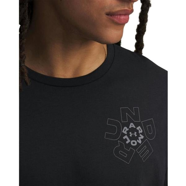 Under Armour Mens Radial Wordmark T-Shirt - Black - 
