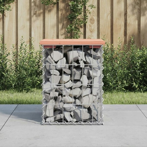 Berkfield Garden Bench Gabion Design 33x31x42 cm Solid Wood Douglas