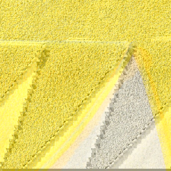 Modern Plain Yellow Rug – Soft Short Pile