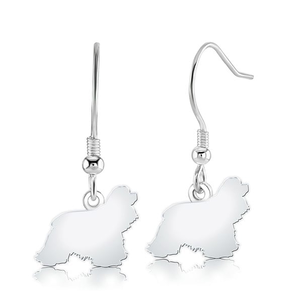 Mylee London American Cocker Spaniel Silhouette Silver Earrings