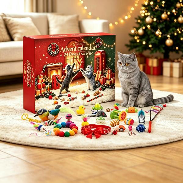Leaper Christmas Advent Calendar Gift Set for Cats