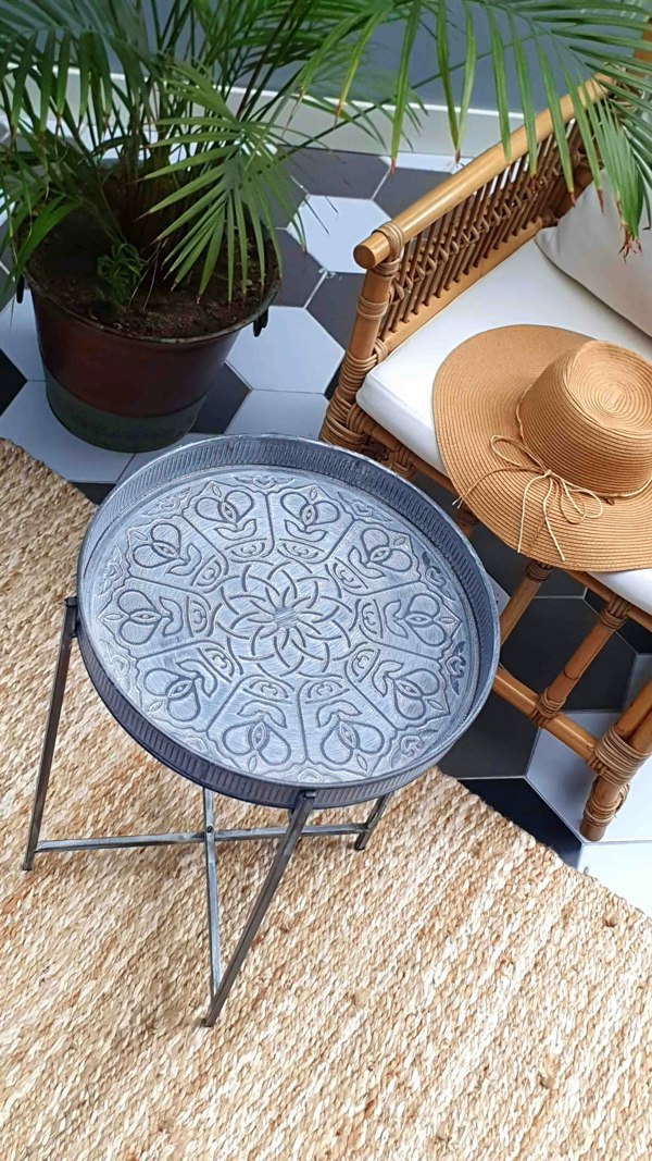 Rozi Stone Collection Round Side Table