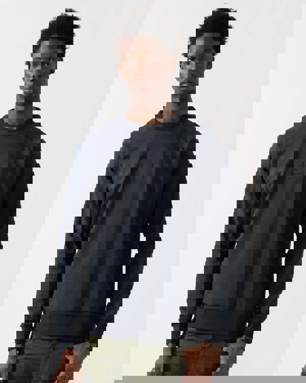 BOSS Green Salbo Rib Mens Crew Neck Sweatshirt - Dark Blue 402