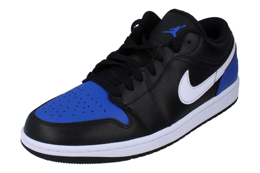 Nike Air Jordan 1 Low Mens Trainers 553558 042 - Black White Game Royal 042 - Photo 0