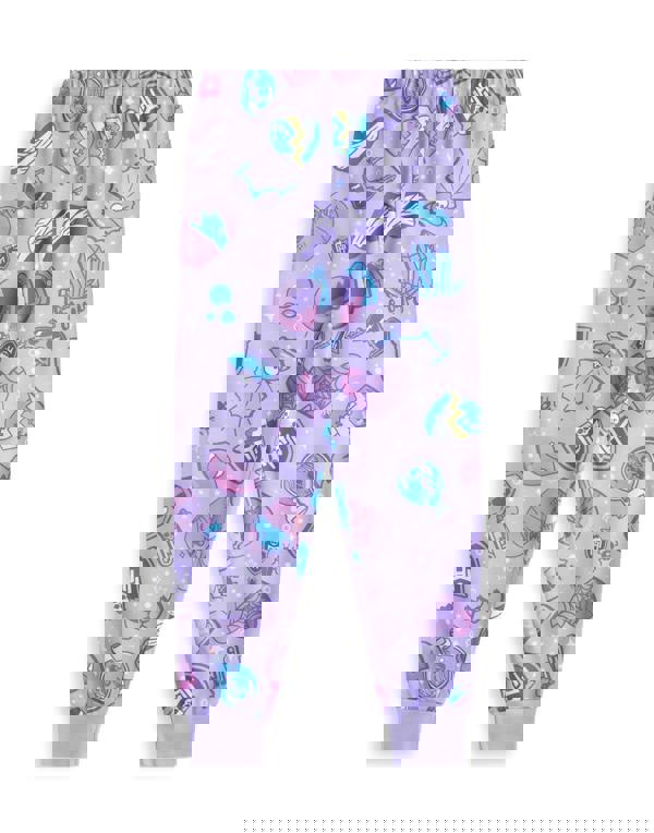 Monster High Girls Purple Character Group Short Sleeve Long Leg Pyjama Set