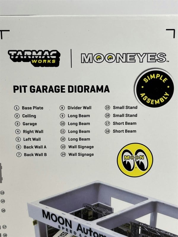 Tarmac Garage Diorama Mooneyes 1:64 Scale Tarmac Works T64D001ME