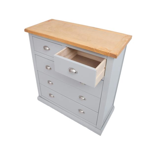 Cabinet Bits Loreo 5 Drawer Chest of Drawers Chrome Cup Handle