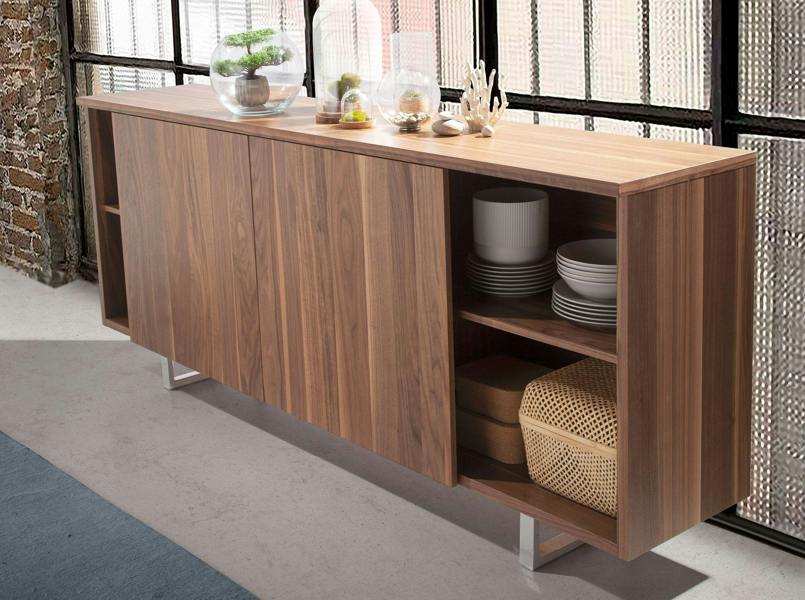 Angel Cerdá Sideboard Walnut and Chromed Steel 3056