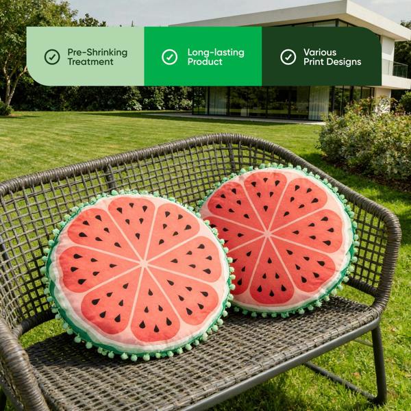 Gardenwize Pair of Outdoor Scatter Cushions – Watermelon Design