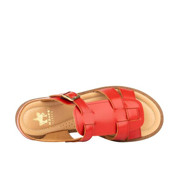 Embassy London Fiona - Red - Women's Leather Gladiator Strap Sandals