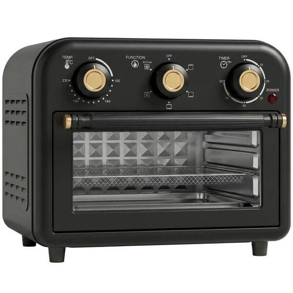 Air Fryer Toaster Oven, Convection Countertop Oven, with Adjustable Temperature and Timer, 12 L, Black