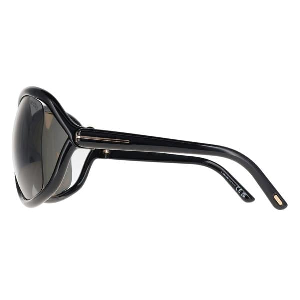 Tom Ford Sunglasses Bettina FT1068 01A Shiny Black Dark Grey