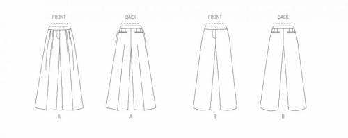 Vogue Sewing Pattern 1988, Trousers for Women, H5 (6-8-10-12-14) - Intermediate