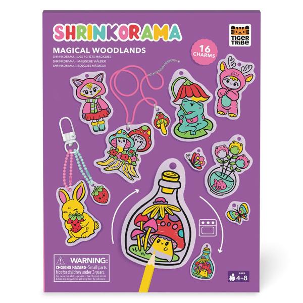 Tiger Tribe Shrinkorama Magical Woodlands | Kids' Shrink Art & Craft Kit