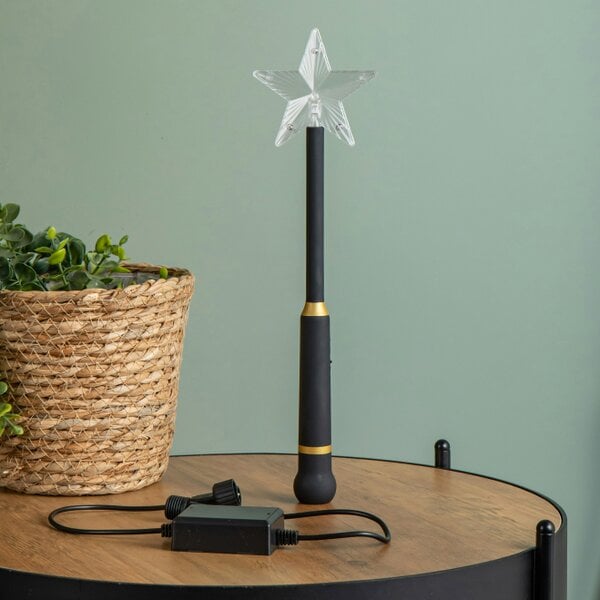 Samuel Alexander 33cm Battery Operated Light up Black Remote Control Magic Wand with Connector