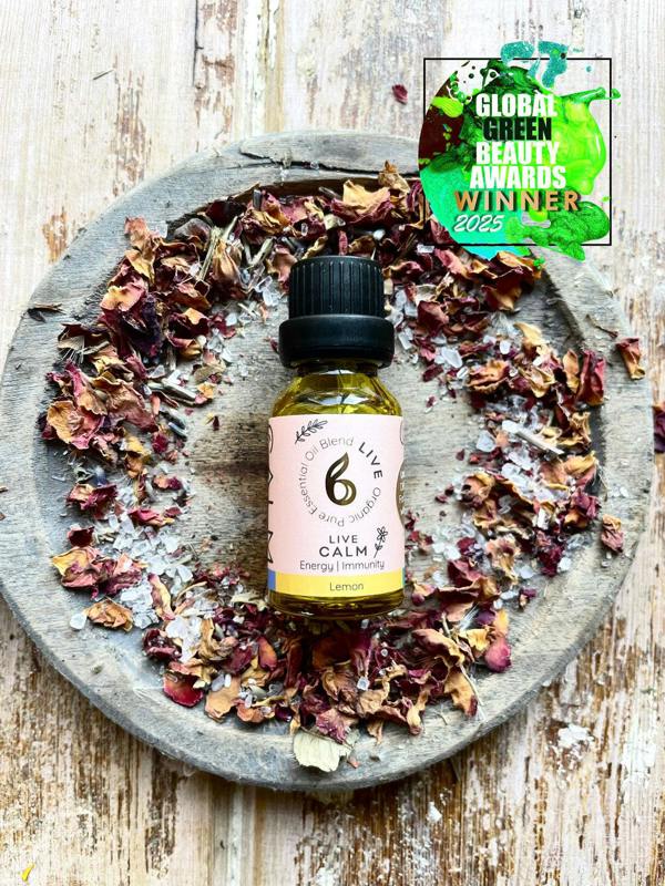B Calm Blended Essential Oil Gift Set – Breathe, Live & Rest – Stress Relief, Energy Boost & Sleep & Hormone Support – 3×10ml