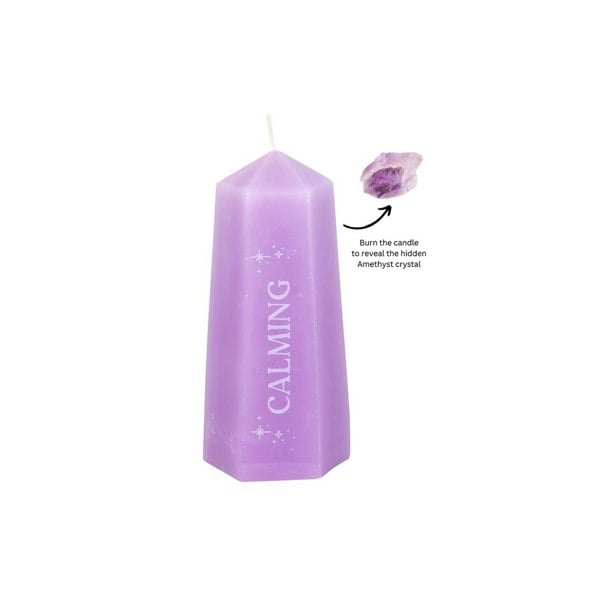 Serano Calming Crystal Candle with Rough Amethyst