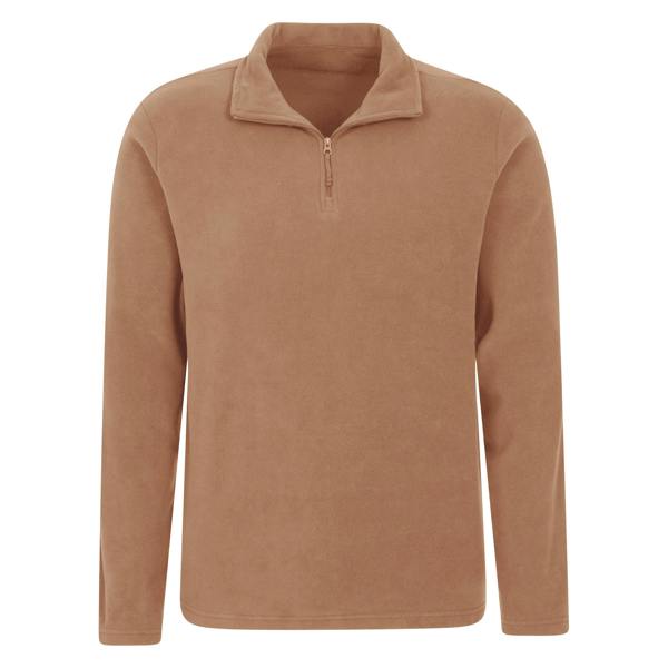 Mountain Warehouse Mens Camber II Half Zip Fleece Top - Brown - 