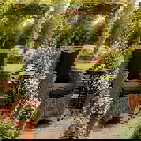 Scatter Cushions Polyester 45cm x 45cm (18"x18") – Outdoor Garden Sofa Cushions | UK Made BLACK The Garden Furniture Shop