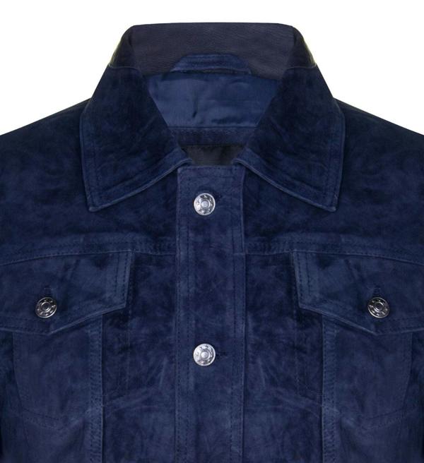 Infinity Leather Mens Goat Suede Leather Jeans Jacket-Adelaide