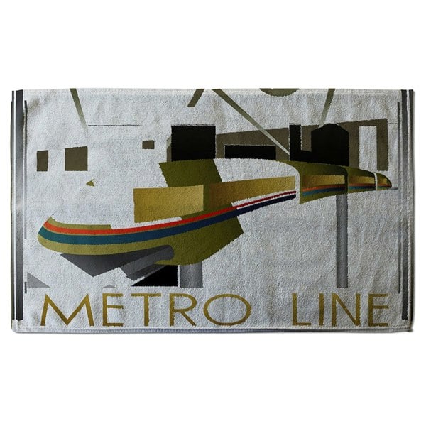 Benjamin Tate Design Art Deco Metro Line (Bath Towel)