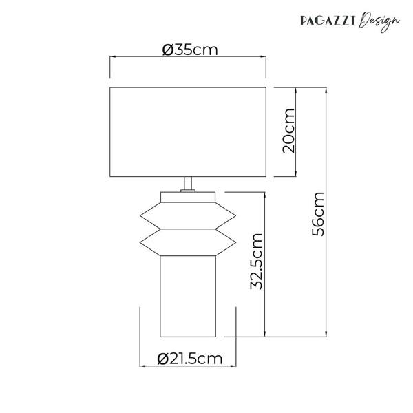 Pagazzi Lighting Imara White Shaded Table Lamp