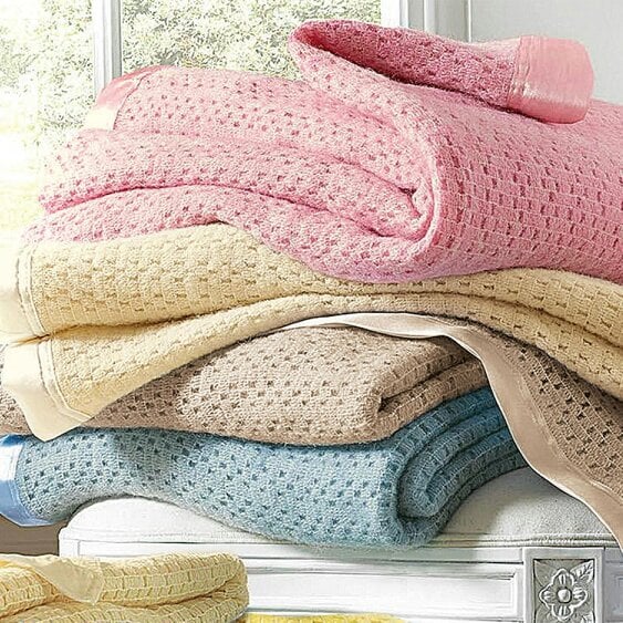 Scotts of Stow Wool Cellular Blanket