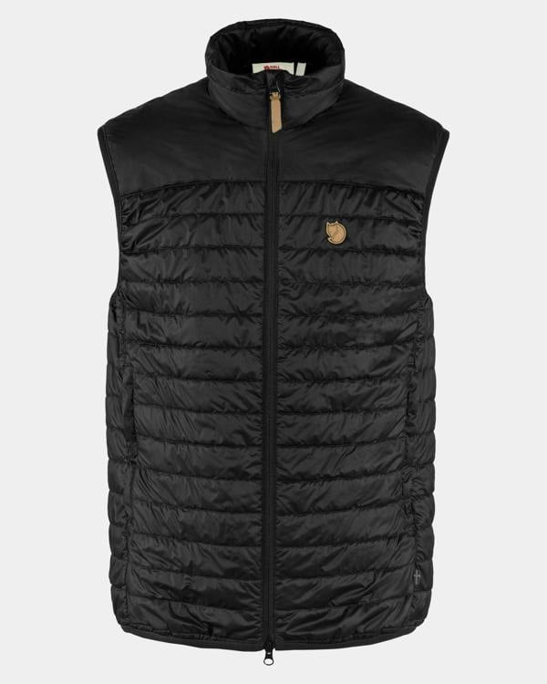 Fjallraven Abisko Mens Padded Gilet - Black 550 | CHO | Designer Mens Padded Gilets