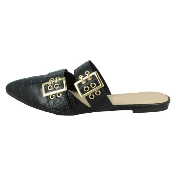 Spot On Ladies Spot On Croc Print Mules F80539