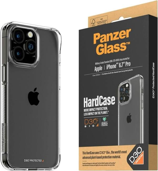 PanzerGlass Panzer Glass Military Grade Standard Drop Tested Case for iPhone 15 Pro Max 6.7" Clear Edition - 1175