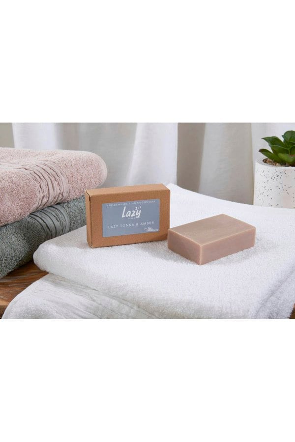 Lazy Linen Lazy Tonka & Amber Soap Bars - 4 Pack