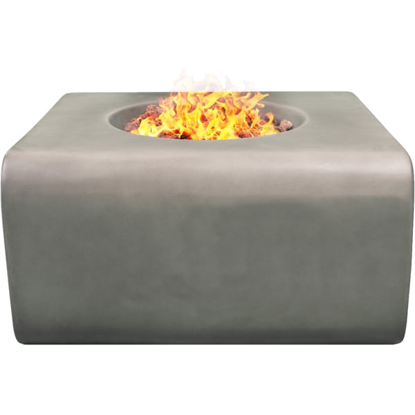 Centurion Supports Fireology ADELPHI Dark Grey Lavish Garden and Patio Gas Fire Pit with Eco-Stone Finish - Fully Assembled