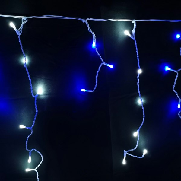 Samuel Alexander 460 LED 11.5m Premier Christmas Outdoor 8 Function Icicle Lights Blue & White