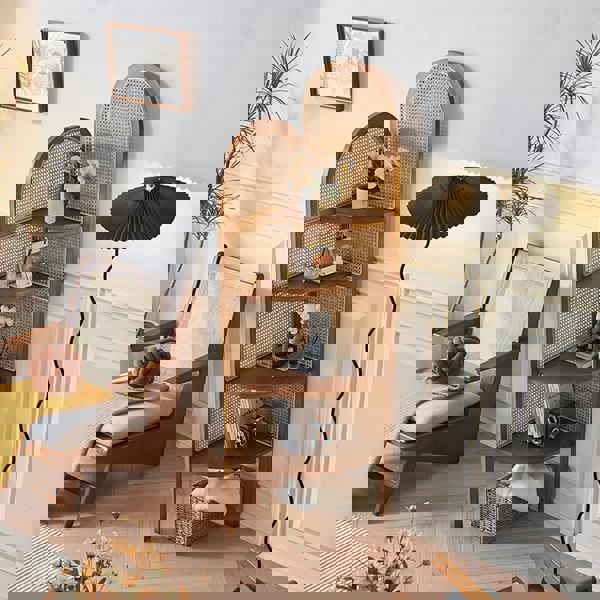 Rit Concept Vicente Triangle Bookshelf, Rattan