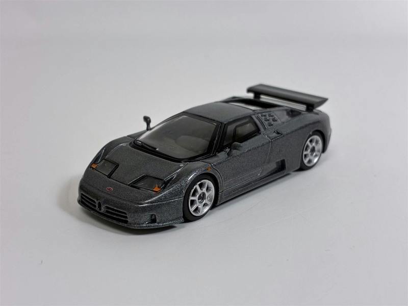 MCSlots Bugatti EB110 Super Sport Grigio Scuro LHD 1:64 Scale Mini GT MGT01002L
