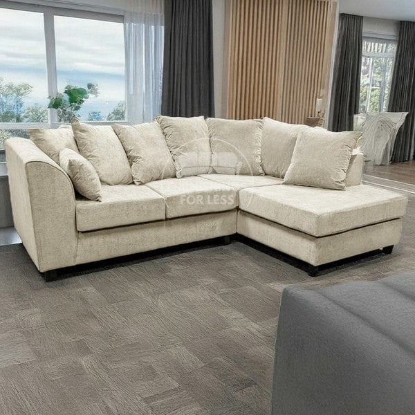 Furnishings For Less Casper Chenille Fabric Corner Sofa