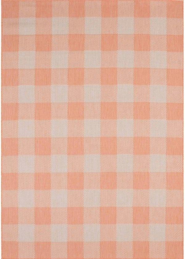 Outdoor-Indoor Rug Orange Geometric Design Weather-Proof | The Rugs