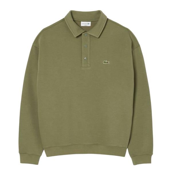 Lacoste Mens Pique Loose Sweatshirt - Green - 