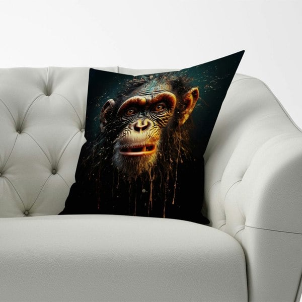 Warren Reed Splashart Monkey Face Cushions