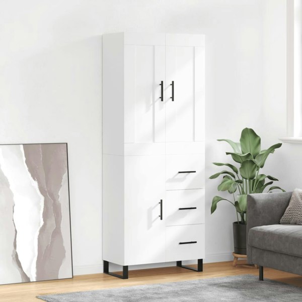 Berkfield Highboard White 69.5x34x180 cm Engineered Wood